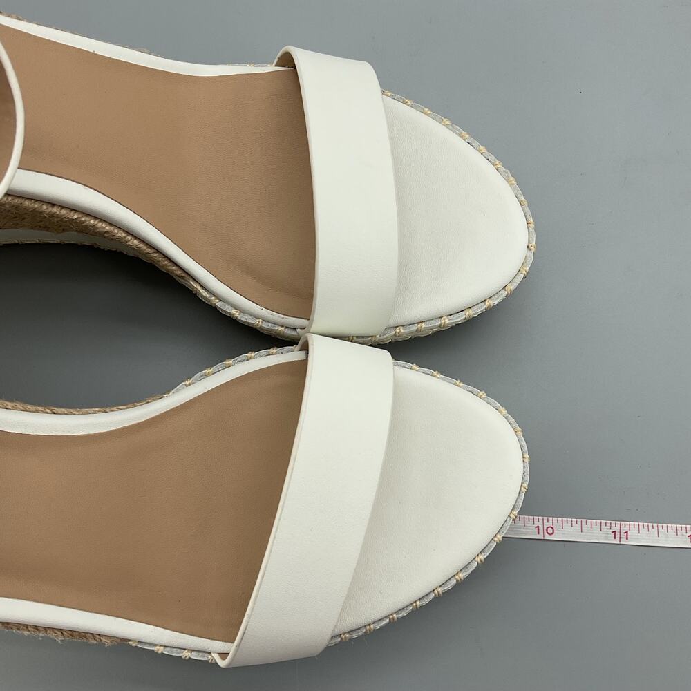 NEW Lauren Ralph Lauren Women Hilarie Leather Espadrille Sandal White Size 9.5B - Picture 7 of 10